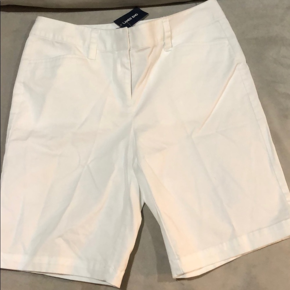 Land’s End white chino shorts